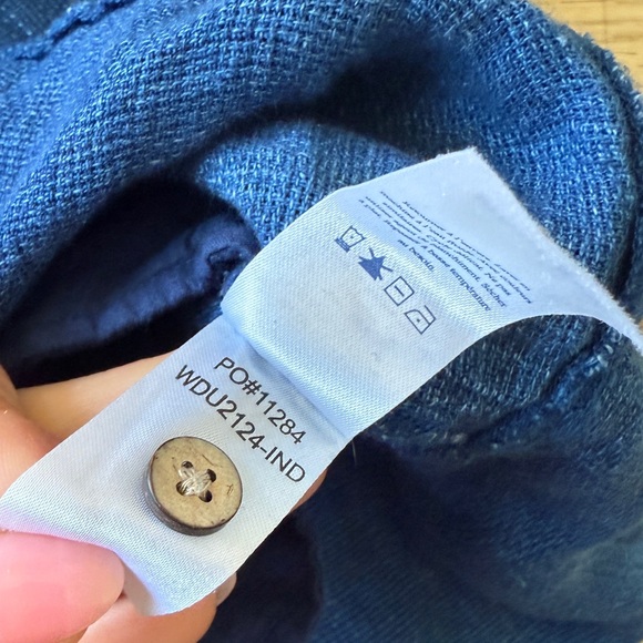 Faherty Isha Sleeveless Linen Dress Indigo - Picture 8 of 10